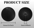 25pcs Resin Transparent Frosted Beads 16mm Cat Eye Circular Rubber Bead Spacer Bead DIY Making Friendship Bracelet Phone Chain Keychain Pen Beads Accessories (Black) - color: Black