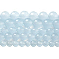 10MM 36PCS Natural Stone Light Blue Chalcedony Loose Beads for Jewelry Making DIY Bracelet Necklace… - color: Light Blue Chalcedony, size: 10mm