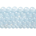 10MM 36PCS Natural Stone Light Blue Chalcedony Loose Beads for Jewelry Making DIY Bracelet Necklace… - color: Light Blue Chalcedony, size: 10mm