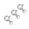 925 Sterling Silver Lobster Clasp for DIY Necklace Bracelet Jewelry Making, Double Spring Clasp with Closed Jump Rings, Necklace Extender Clasp Connector Bracelet Extension (Style 3) - style: Style 3