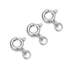 925 Sterling Silver Lobster Clasp for DIY Necklace Bracelet Jewelry Making, Double Spring Clasp with Closed Jump Rings, Necklace Extender Clasp Connector Bracelet Extension (Style 3) - style: Style 3