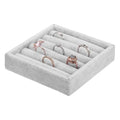 uxcell Stackable Jewelry Storage Tray, Jewelry Tray Drawer Organizer, Small Display Box for Earrings, Necklaces, Rings and Bracelets, Gray - color: Gray