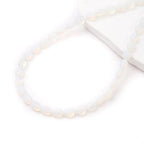 6×8mm Natural Opal Gemstone Loose Beads Flat Oval Healing Crystal Loose Stone Beads for Jewelry Necklace Bracelet Earring Craft - color: Opal