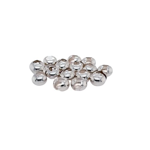 20pcs 925 Sterling Silver Open Crimp Bead Covers, 5MM, By CRAFT WIRE - color: 925 Sterling Silver, size: 5MM