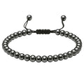 Amazing Gemstone Crystal Anklet Ankle Bracelets for Women - Waterproof Beaded Healing Crystal Anklets, Plus Size Chakra Gemstone Bead Anklet - color: Hematite, style: Plain