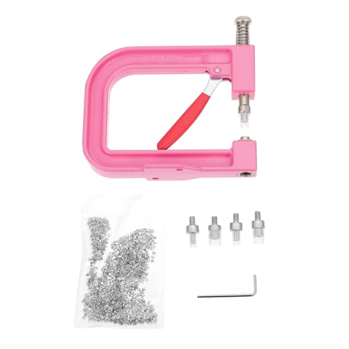 Wakauto Pink Craft Beads & Rivet Setting Machine Tool Kit - 1 Set Fixing Machine for Clothing, Handbags, Accessories, DIY Crafts with Easy Operation