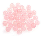 AD Beads Natural Gemstone 8mm Round Loose Beads Big Hole 2.5mm Sized 40pcs (Rose Quartz) - color: Rose Quartz