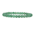 Angelstones Handmade Natural Healing Gemstone 6mm Round Beads Stretch Crystal Bracelet 7 Inch Unisex - color: Green Aventurine