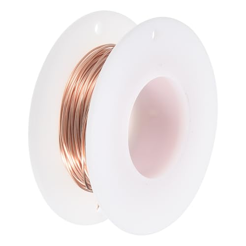 uxcell Soft Copper Wire (22 Gauge, 32.8 FT), 99.9% Pure Bare Copper Wire 0.6mm Solid Craft Wire for DIY Crafting Gardening Decoration (10Meter) - size: 22 Gauge x 32.8 FT