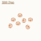 uxcell 200Pcs Round Crimp Beads, 4mm Metal Spacer Loose Beads Metal Clamp Ends Tiny Stoppers Bead for Bracelet Jewelry Making Craft DIY, Rose Gold - color: Rose Gold, size: 4mm