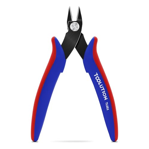 Flush Wire Cutters - Small Diagonal Cut Pliers Side Cutter Snips Bulk - Micro Clippers for Zip Tie Plastic Model 3D Printer - Mini Nippers for Crafting Electrical Jewelry Making - size: 1 Pack