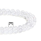 QINJIEJIE 100PCS Clear Crystal Beads 8mm Natural Stone Beads Round Loose Gemstone Bead for Bracelet Beading Crystal Jewelry Making DIY Necklace Earrings 0.32" - color: Clear Crystal, size: 100PCS