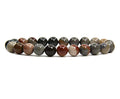 Angelstones Handmade Natural Healing Gemstone 8mm Round Beads Stretch Crystal Bracelet 7 Inch Unisex - color: Polychrome Jasper