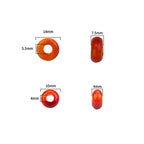 BEADIA Natural Red Agate Rondelle Stone with Large Hole (4mm) Loose Semi Gemstone Beads for Jewelry Making 10mmx4mm 24pcs - color: Red Agate, size: 10mm x 4mm