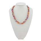 Bocar Fashion Seed Beads Statement Collar Necklace for Women (NK-10408) - color: multicolor