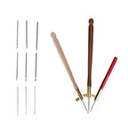 Tambour Hooks Kit, Embroidery Crochet Hooks with 9 Needles Wooden Handle French Tambour Hook Latch Beaded Needle for Sewing Embroidery Beading Sequins Knitting DIY Sewing Tool