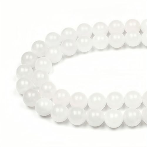 MJDCB Beads for Energy Bracelets Yoga Bracelet DIY Bracelet Natural Stone Beads White Jade 38 Pieces, 10mm - color: White Jade, size: 10mm