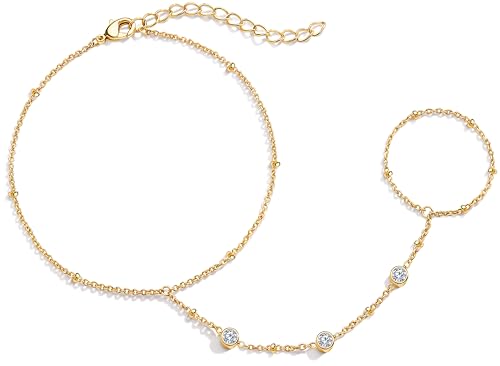Gold Bracelets Set for Women Stack, Chunky Thick Bracelets Stack for Women Trendy, Simple Dainty Thin Gold Plated Cuff Stackable Bracelets With Beaded Cuban Paperclip Snake Rope Bangle Hand Chain Jewelry - style: Style 15-gold