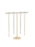 T-Bar Necklace Bracelet Organizer Stand, Velvet Jewelry Hanger Display Stand, Necklace And Bracelet Holder Rack for Men Women (Beige) - color: Beige