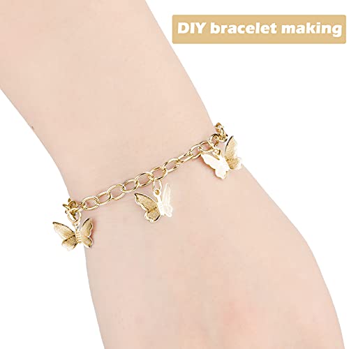 Hicarer 45 Pieces Bracelet Chains with OT Toggle Clasp Stainless Steel Bracelet Link Chains DIY Jewelry Making Supplies for Women Jewelry Crafts(Silver, Gold, Rose Gold) - color: Silver, Gold, Rose Gold