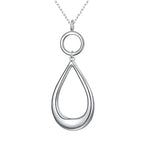 Long Necklace Sterling Silver Larait Bar Y Lariat Long Chain Drop Adjustable Necklace Gift for Her, 30" - style: Long Chain Teardrop Necklace