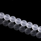 6mm Matte Clear Quartz Crystals Beads 63pcs/Strand Natural Stone Loose Beads for Jewelry Making Bracelet Necklace Accessories DIY 15"