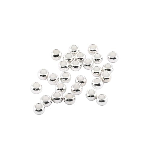 Beadalon Crimp Beads, Size #3, Silver Plated, 1.5 g, Approx. 27 pc - color: Silver, size: Size #3, 27 Pc