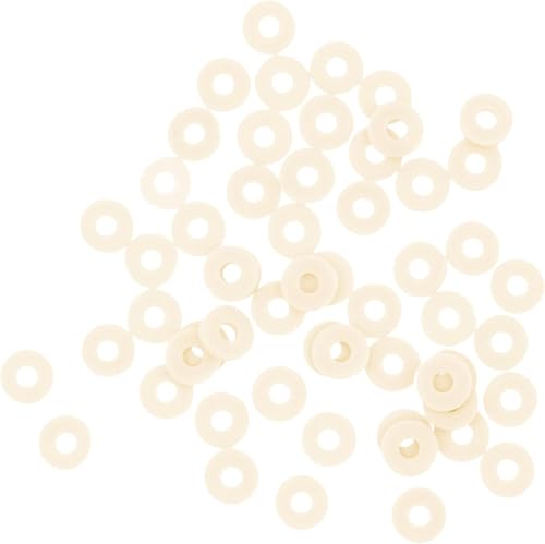 Mandala Crafts Cream Heishi Beads 4mm – 6000 Flat Polymer Disc Clay Beads for Adult Jewelry Making Spacer Beads, Bracelets, Necklaces, and Earrings - color: Cream, size: 4mm 6000 PCs
