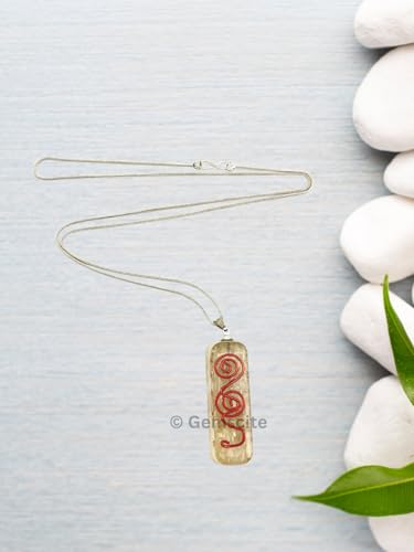 Crystal Necklace Pendant for Women Men - Orgone Necklace Pendant of Healing Crystal for Protection-Spiritual Jewelry - color: Selenite
