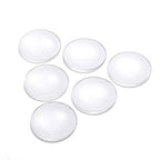 Craftdady 50Pcs Transparent Clear Glass Cabochons 34.5-35mm Flat Back Half Round Dome Tiles for Photo Pendant Jewelry Craft Making - color: Transparent Clear, size: 35mm Round