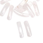 BEADIA Natural Curved Clear Quartz Stone Beads 36x10mm 4pcs for DIY Bracelet Jewelry Making - color: Clear Quartz