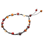 Amazing Gemstone Crystal Anklet Ankle Bracelets for Women - Waterproof Beaded Healing Crystal Anklets, Plus Size Chakra Gemstone Bead Anklet - color: Mookaite, style: Hand Knotted