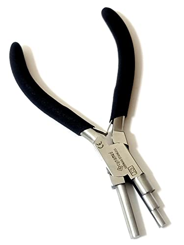 German Heavy Duty Bail Making Pliers - 6 in 1 Wire Looping Pliers, Big & Small Sizes (13, 16, 20 & 5, 7, 10MM), Anti Slip Comfort Grip Handle - style: LARGE 13,16,& 20MM