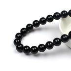 MJDCB Natural Stone Bead Black Onyx Gemstone Loose Beads for Jewelry Making Bracelet Necklace 4mm - color: Black Agate, size: 4mm