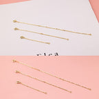 Gold Necklace Extenders,14K Gold Chain Extenders with Round Clasp, Durable Plated Solid Brass Necklace Bracelet Anklet Extension Chains(2 4 6 Inches, 3PCS) - color: B-Gold, size: 2,4,6inch