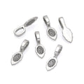 200pcs 26mm Glue On Jewelry Bail Pendant Clasp Antique Silver 15mm (0.6 Inch) Leaf Flat Pad Base Bulk for DIY Craft Jewelry Making MC-P2 - color: Antique silver, size: 26mm (1") Leaf- 200pcs