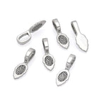 200pcs 26mm Glue On Jewelry Bail Pendant Clasp Antique Silver 15mm (0.6 Inch) Leaf Flat Pad Base Bulk for DIY Craft Jewelry Making MC-P2 - color: Antique silver, size: 26mm (1") Leaf- 200pcs
