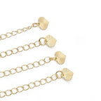 BEADIA 14K Gold Plated Extender Chains 75mm 20pcs Heart Extension Tail Chains for Jewelry Making Findings - color: Heart