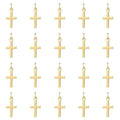 18K Gold Plated Cross Charms for Jewelry Making Brass Jesus Dangle Charm Cute Christ Pendants Bulk for Bracelets Necklaces Earrings DIY Crafts Supplies - color: 18K Gold 02