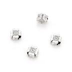 40pcs Four-Leaf Clover Flower Symbol of Good Luck Large Hole Loose Beads (4.5mm Hole) Antique Silver Metal Spacer for DIY Craft Jewelry Making MEC-E1 - size: Four-Leaf Clover