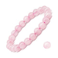 8mm Natural Gemstone Stretch Bracelet, Handmade Unisex Crystal Bracelets for Meditation, Yoga, Spiritual Healing & Positive Energy - color: Rose Quartz