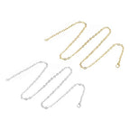 HARFINGTON 20 Pack 18 Inch Necklace Chains Bulk 3.2mm Gold and Silver Plated Cable Chains with Lobster Clasps for Jewelry Making - color: Gold and Silver, size: 18 Inch x 3.2mm