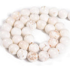 4mm Genuine White Turquoise Bead Gemstone Round Semi Precious Loose Beads for Jewelry Making 15" - color: White Turquoise, size: 4mm