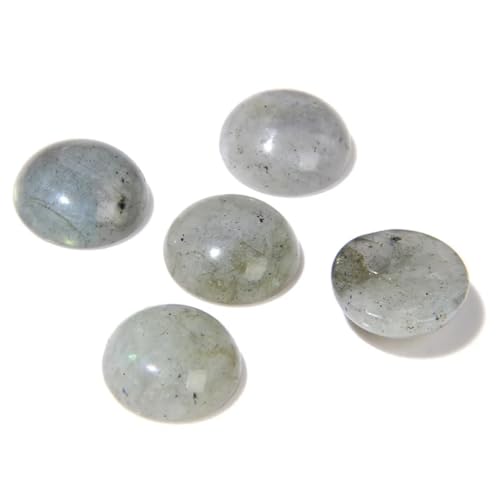 20pcs 4mm Natural Stone No Hole White Labradorite Semicircle Smooth Cabochons Beads Healing Chakra Crystal Stone Bead for Jewelry Making Rings Earrings Necklace Bracelet DIY Crafts - color: White Labradorite, size: 4mm