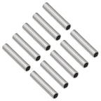 BENECREAT 10PCS 925 Sterling Silve Tube Spacer Beads, 10mm Long Bugle Seed Beads, Small Long Beads for Jewelry Making Bracelets Necklaces Crafts Hole:1.5mm - size: Hole:1.5mm