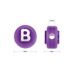 BEEFLYING 632Pcs 10MM Plating Opaque Acrylic Alphabet Beads Acrylic Letter Beads Flat Round Disc Loose Spacer Beads for Jewelry Bracelet Necklace Earring Making DIY Crafts, Dark Violet - color: Dark Violet