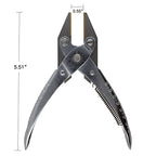 The Beadsmith Flat Nose Parallel Plier - 5.5 inches (140mm), Steel tool for jewelry making, with spring - style: Brass Jaw - 140mm