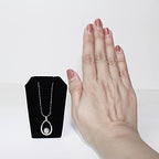MOOCA 6 Pcs Set Black Velvet Mini Earring Stand, Jewelry Display, Necklace Chain and Pendant Display Stand, Jewelry Holder Showcase, 3 1/4 Inches Height - color: 1) Black Velvet