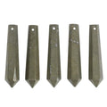 50mm Natural Pyrite Hexagonal Wand Jewelry Making Crystal Pointed Chakra Reiki Healing Beads 2mm Hole Drilled(Pack of 5) - color: Pyrite