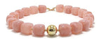 Colorful Beaded Choker Necklace for Women Boho Large Square Acrylic Beaded Necklace Adjustable Surfer Beach Strand Necklces Summer Jewelry Accessories - color: Pink
